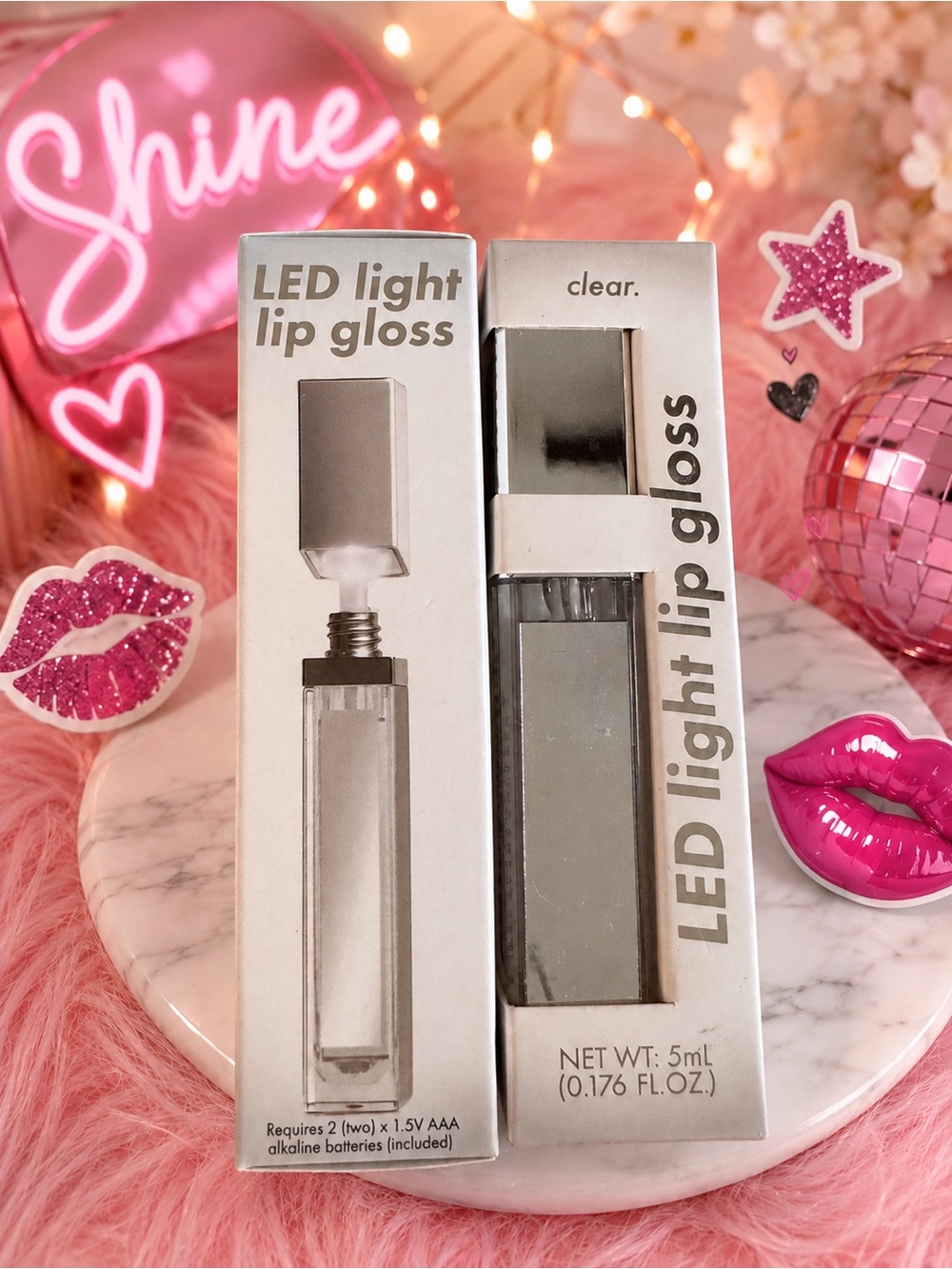 LED Light Lip Gloss - Clear